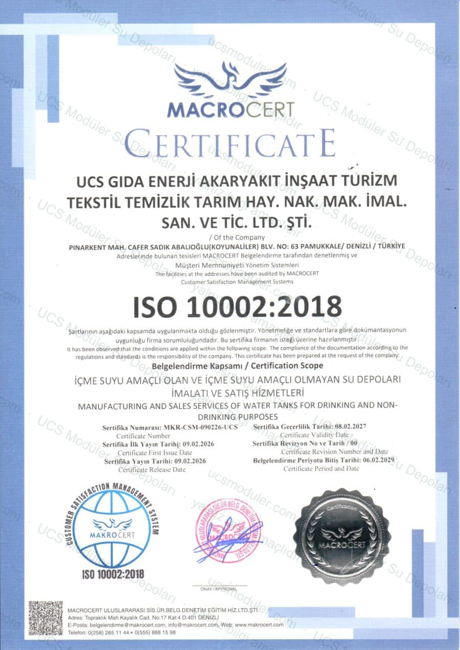 ISO 10002 belgesi
